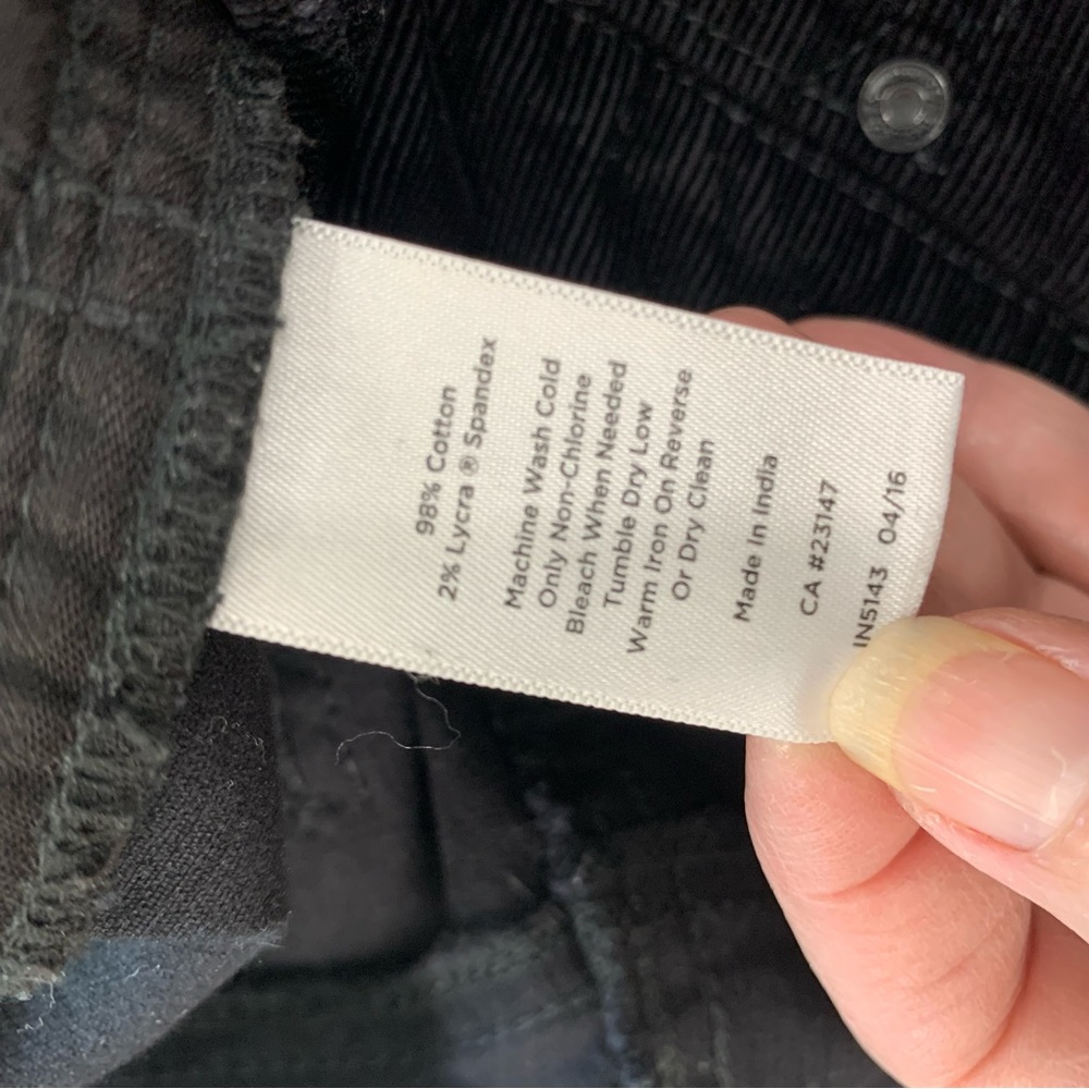 Talbots Cotton/Lycra/Spandex Velour Like Pants. Black. Size‎ 10 (562) - Picture 8 of 13